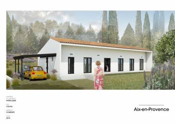 construire villa contemporaine  sur terrain plat à CABRIES